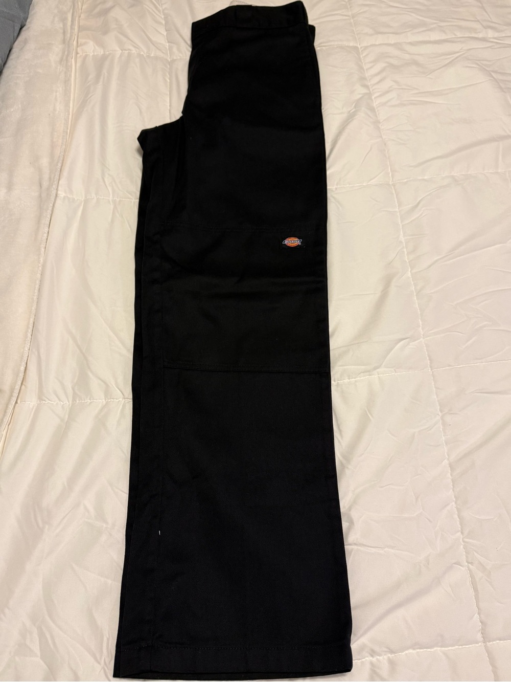 Dickies Black Cargo Work Pants with Logo Patch